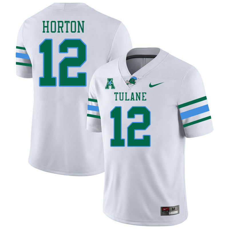 #12 Kai Horton Tulane Green Wave Jersey College Football Uniforms,Apparels Stitched-White